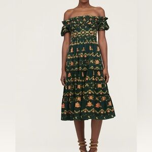 NWT Agua by agua bendita Banana Esoterico midi dress